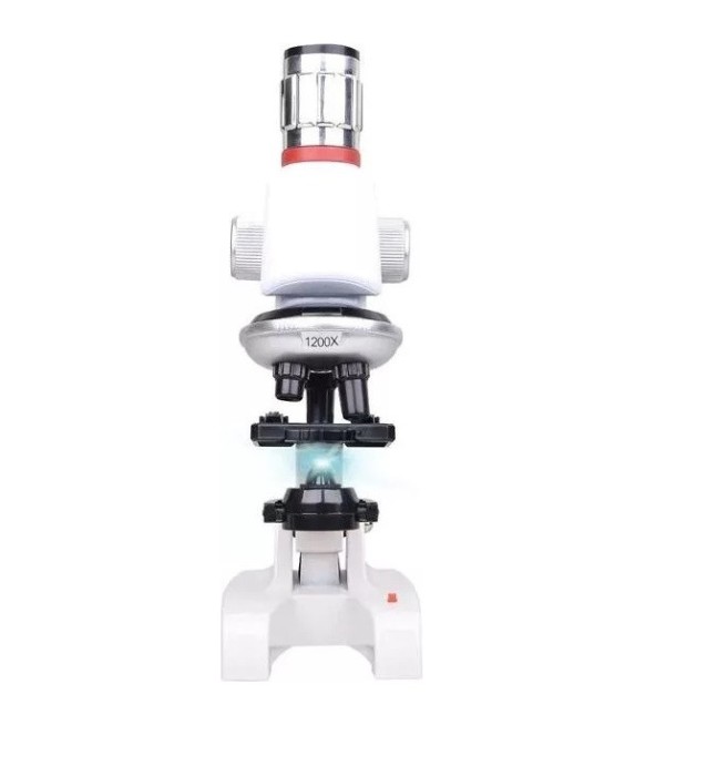 Set Microscop pentru copii cu lumina si accesori incluse