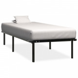 vidaXL Cadru de pat, negru, 90 x 200 cm, metal