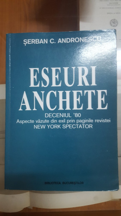 Șerban C. Andronescu, Eseuri, Anchete, Deceniul 80, Aspecte văzute din exil 002