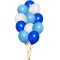 Set 12 baloane, petrecere aniversara, Albastru/Alb/Albastru deschis, 30cm, Ropet