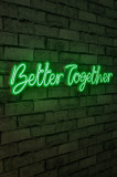 Decoratiune luminoasa LED, Better Together, Benzi flexibile de neon, DC 12 V, Verde, Neon Graph
