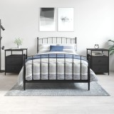 vidaXL Noptiere, 2 buc., negru, 44x45x60 cm, lemn compozit