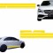 Set Stickere Capota Plafon Portbagaj si Laterale Galben Mat Mercedes CLA W117 C117 X117 (13-16) W176 (12-18) A45 Design Performance AutoTuning