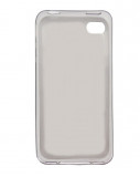 Husa silicon cauciucat fumuriu transparent ultraslim pentru Apple iPhone 4/4S