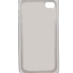 Husa silicon cauciucat fumuriu transparent ultraslim pentru Apple iPhone 4/4S