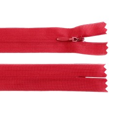 Fermoar ascuns nedetasabil Crisalida, lungime 30 cm, Rosu