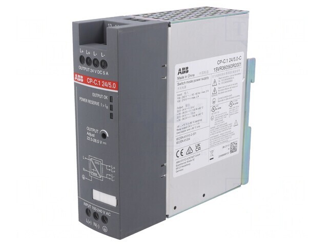 Alimentator Pulsatoriu pentru Șină DIN 120W 24VDC 5A