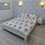 Lenjerie pentru 2 persoane Somnart Ultrasleep, bumbac 100%, model flori
