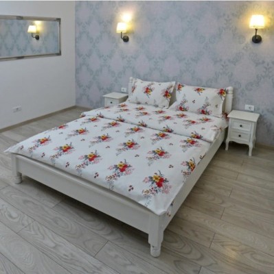 Lenjerie pentru 2 persoane Somnart Ultrasleep, bumbac 100%, model flori foto
