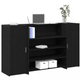 VidaXL Birou de recepție Stejar negru 180x50x103,5 cm Lemn prelucrat