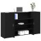 vidaXL Birou de recepție Stejar negru 180x50x103,5 cm Lemn prelucrat 3324170