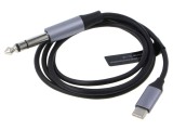 Cablu VENTION Jack 6,3mm 3 pini la USB-C nichelat 1m negru BIJHF