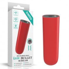 IJOY Bullet Scream - Vibrator Re&icirc;ncărcabil tip Ruj cu 10 Funcții, 8,5 cm