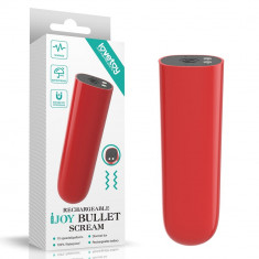 IJOY Bullet Scream - Vibrator Reîncărcabil tip Ruj cu 10 Funcții, 8,5 cm