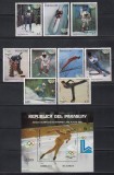 Paraguay 1980 - Medaliați la Jocurile Olimpice de Iarnă, Lake Placid, Serie + PA + Colita + Bloc, SET COMPLET, 4 POZE, MNH, Nestampilat