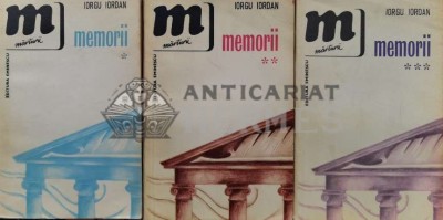 Memorii (3 volume) - 1977 - Iorgu Iordan (Q42) foto