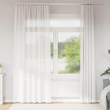 VidaXL Perdele Voile cu buzunare pentru bare 2 buc Alb