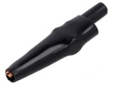 Bornă crocodil 10A neagră pentru prindere max. 7,9mm