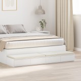 Sertar pentru pat vidaXL Alb 135x36,5x16,5 cm din lemn compozit