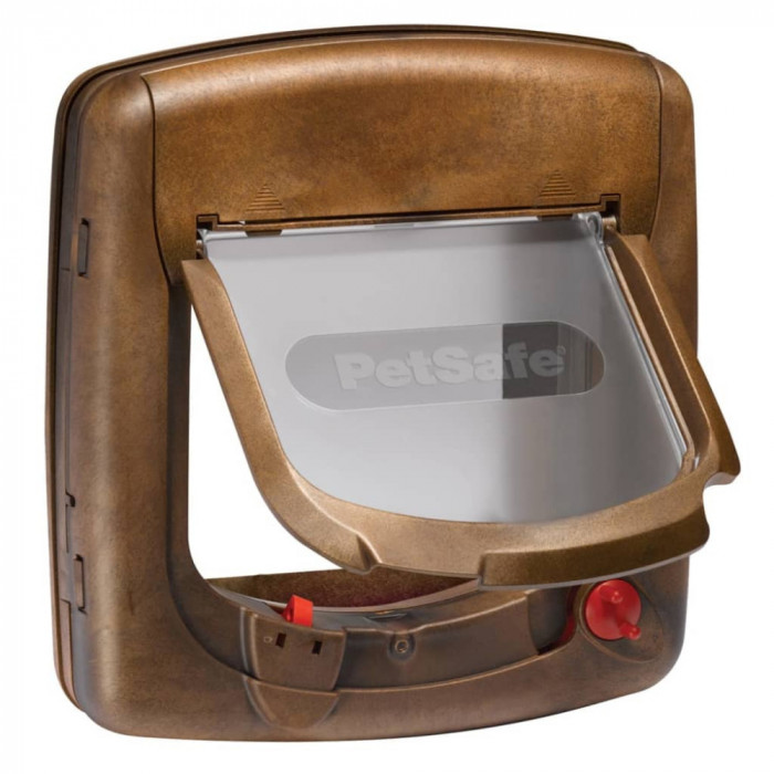 PetSafe Clapetă magnetică cu 4 căi pentru pisici Deluxe 420 maro 5006