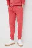 GAP pantaloni de trening barbati, culoarea roz, neted