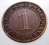 B.328 GERMANIA WEIMAR 1 REICHSPFENNIG 1936 J