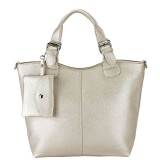 Cumpara ieftin Geanta ivory metalizat FloraCo Paris F7143 12