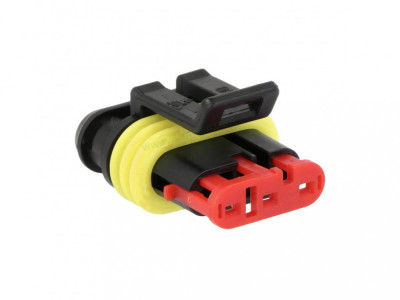 Conector cablu Superseal 1.5 mama mufa 3 pini IP67 TE Connectivity 282087-1 foto