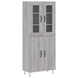 Cumpara ieftin Dulap inalt, gri sonoma, 69,5x34x180 cm, lemn compozit