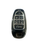 Husa Cheie Hyundai Tucson, 2022-2024, Smartkey, 6 Butoane, Tpu, Negru cu contur silver
