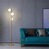 Cumpara ieftin Lampadar de podea, 3 globuri albe, dulie G9, corp si baza aurie, 160 cm