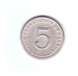 Moneda Panama 5 centesimos 1975, stare buna, curata