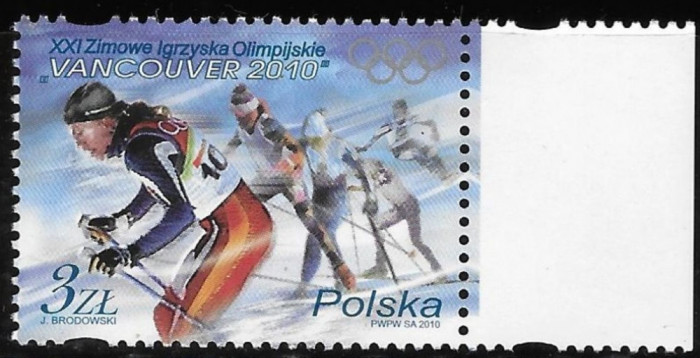 POLONIA 2010 JOCURILE OLIMPICE DE IARNA VANCOUVER FDC