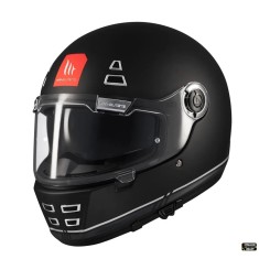 Casca integrala pentru scuter - motocicleta MT Jarama SV B2 negru mat &ndash; model Retro &ndash; Cafe Racer (ochelari soare integrati) &ndash; tip viziera: MT-V-32 XS