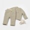 Set bluza dublata si pantaloni, Winter muselin, 100% bumbac - Verde, BabyCosy (Marime: 12-18 Luni)