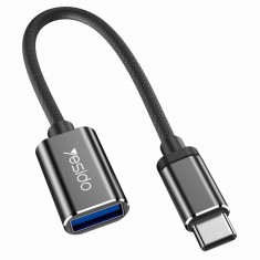 Adaptor OTG USB-C - USB-A Yesido GS01, Negru