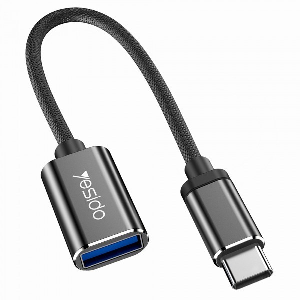 Adaptor OTG USB-C - USB-A Yesido GS01, Negru