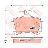 Set placute frana spate Alfa Romeo 145/146, 192000; 155, 191997; 164, 191998, 33, 191994; Spider 192005; Audi 100, 200, 80, 90, A4 B5; A6 C4; A8,