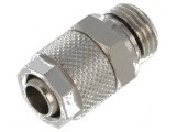 Fiting cu filet cu șurub, 15bar, din alamă nichelată, 8mm