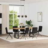 VidaXL Scaune de sufragerie 6 buc. negru material textil