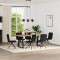 Gossi scaune de sufragerie 6 buc. negru material textil