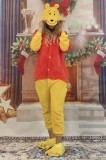 PJM48-9393 Pijama intreaga kigurumi, cu model Winnie the Pooh, L, M, S/M