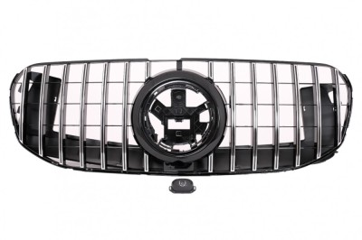 Grila Centrala Mercedes GLS SUV X167 (2019-2023) GTR Look Negru Crom Performance AutoTuning foto