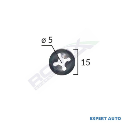 Saiba fixare tapiterie universal - negru - 15mm set 25 buc UNIVERSAL Universal #6 foto