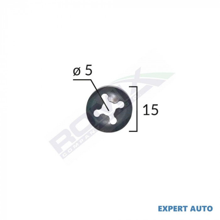 Saiba fixare tapiterie universal - negru - 15mm set 25 buc UNIVERSAL Universal #6