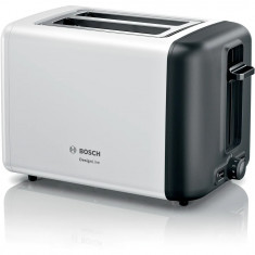 Prajitor de paine Bosch DesignLine TAT3P421, 2 felii, 970W, Alb/ gri