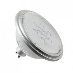 Sursa de iluminat, bec, lampa cu LED-uri QPAR111, GU10, 7W, 3000K 25 ° argint,