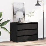 VidaXL Comodă colțară Negru Stejar 80x41x58 cm Lemn prelucrat
