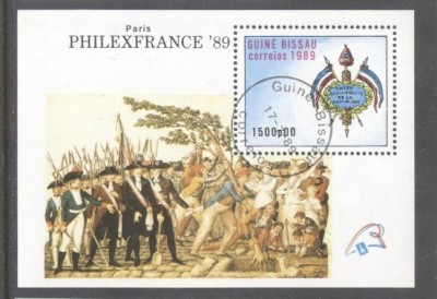Guinee Bissau 1989 French Revolution perf. sheet Mi.B279 used TA.121 foto