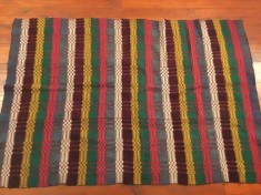 arta / traditie / rustic / design - Cuvertura , Macat , Scoarta , Patura taraneasca realizata manual la razboiul de tesut !